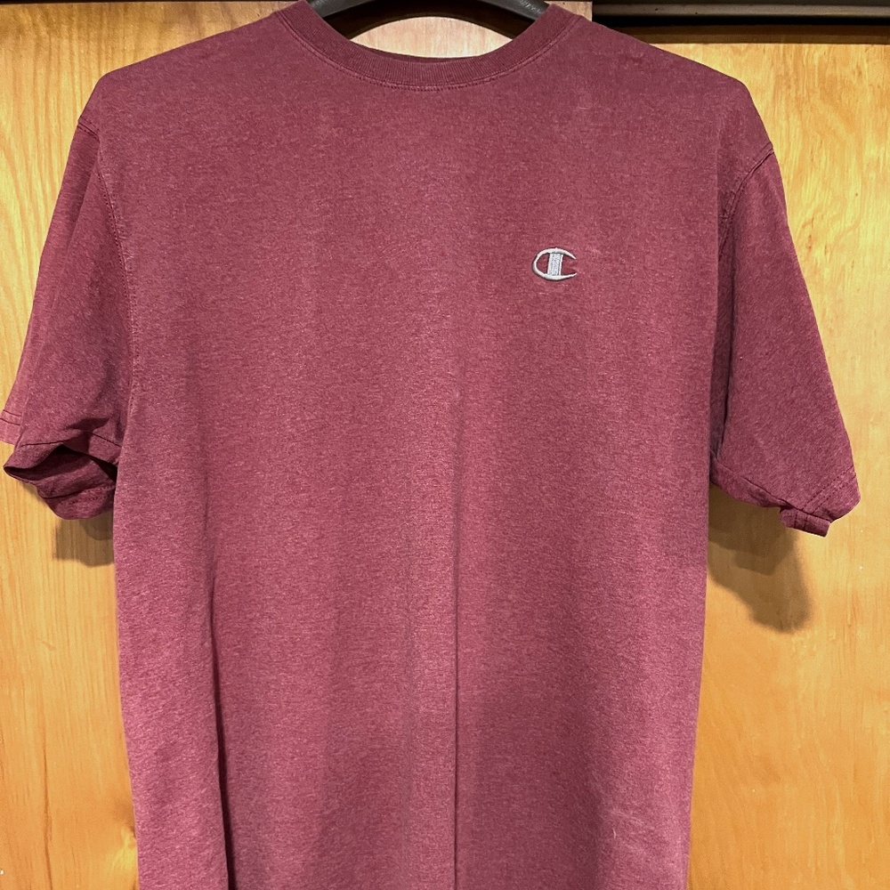 Red/Burgundy Champion T-Shirt (Large) - Picture 1 of 2